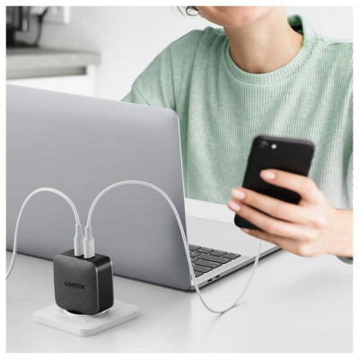 UGREEN 66W 2 x Type-C PD Charger Black (70867)