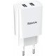 Baseus Speed Mini Dual U Charger 10.5W White (CCFS-R02)