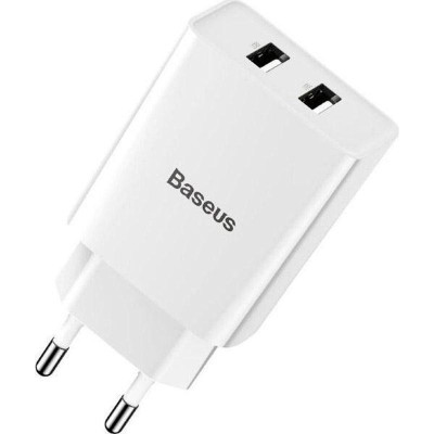 Baseus Speed Mini Dual U Charger 10.5W White (CCFS-R02)