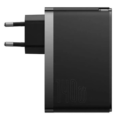 Baseus GaN5 Pro Fast Charger 2C+U 140W Black w/Type-C to Type-C cable (CCGP100201)