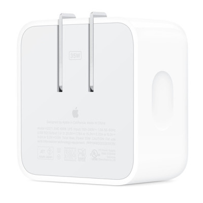 Apple 35W Dual USB-C Port Compact Power Adapter (MNWM3)
