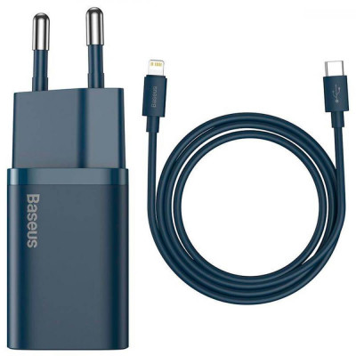 Baseus Super Si Quick Charger Type-C Lightning 20W Blue (TZCCSUP-B03)