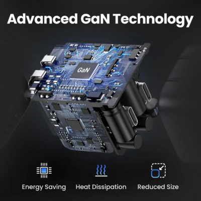 UGREEN CD318 Nexode Mini GaN 20W 1xUSB-C PD3.0 QC4.0 Wall Charger Black (90664)
