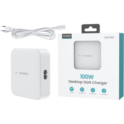 Choetech PD8008 100W Desktop GaN Charger White (PD8008-EU-WH)