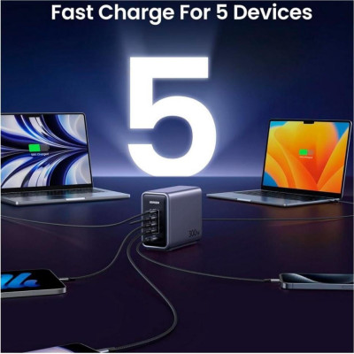 UGREEN CD333 Nexode 300W GaN Wall Charger Gray (90903B)