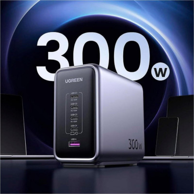 UGREEN CD333 Nexode 300W GaN Wall Charger Gray (90903B)