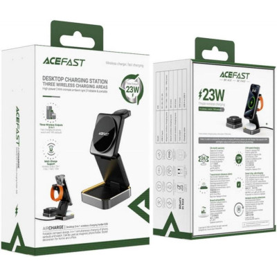 Acefast E20 3 in 1 Inductive Charger Black
