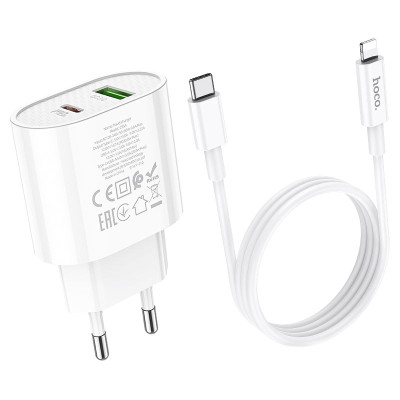 Hoco C95A Lineal PD20W+QC3.0 charger(EU) White