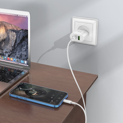 Hoco C95A Lineal PD20W+QC3.0 charger(EU) White