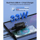 Choetech GaN USB-A/USB-C 33W QC3.0/PD/PPS (PD5006-EU-BK)