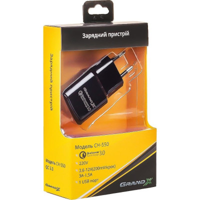Grand-X CH-550B Quick Charge 3.0 Black