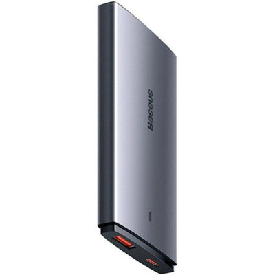 Baseus GaN5 Pro Ultra-Slim Fast Charger C+U 65W Overseas Edition Gray + Type-C to Type-C (CCGP150113)