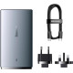 Baseus GaN5 Pro Ultra-Slim Fast Charger C+U 65W Overseas Edition Gray + Type-C to Type-C (CCGP150113)