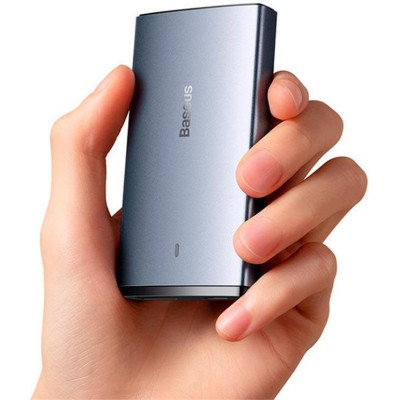Baseus GaN5 Pro Ultra-Slim Fast Charger C+U 65W Overseas Edition Gray + Type-C to Type-C (CCGP150113)