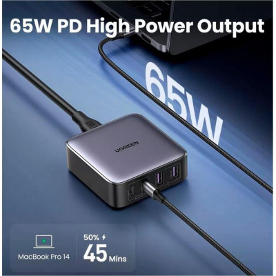 UGREEN CD327 2USB+2Type-C 65W Nexode Desktop Charger 2m Gray (90747)