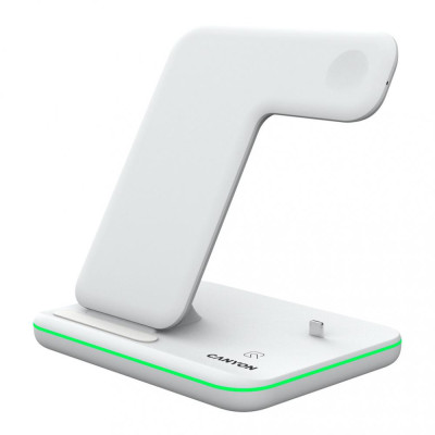 Canyon 3-in-1 Wireless charging station WS-302 White (CNS-WCS302W)