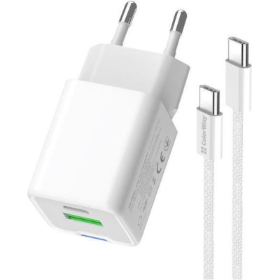 ColorWay C101A GaN Mini 20W White (CW-CHS062PDC-WT)