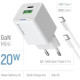 ColorWay C101A GaN Mini 20W White (CW-CHS062PDC-WT)
