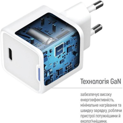 ColorWay GaN Mini 20W White (CW-CHS059PDL-WT)