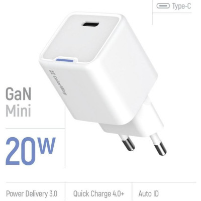 ColorWay GaN Mini 20W White (CW-CHS059PDL-WT)