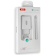 XO L36 QC 3.0 18W/1USB + Cabel USB-A/Type-C White