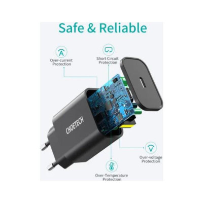 Choetech Q5004 20W USB-C PD Wall Charger Black (Q5004-EU-BK)