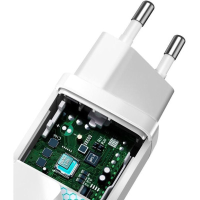 Baseus GaN2 Lite Quick Charger C+U 65W EU White (CCGAN2L-B02)