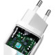 Baseus GaN2 Lite Quick Charger C+U 65W EU White (CCGAN2L-B02)