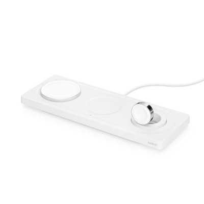 Belkin BOOST CHARGE PRO 3-in-1 Wireless Charging Pad with MagSafe White (HPU82, WIZ016vfWH)