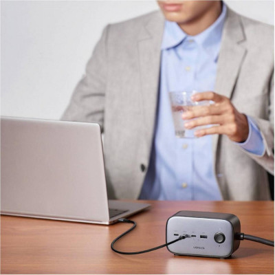 UGREEN CD270 GaN 100W DigiNest Pro Power Strip Gray (60167)