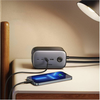 UGREEN CD270 GaN 100W DigiNest Pro Power Strip Gray (60167)