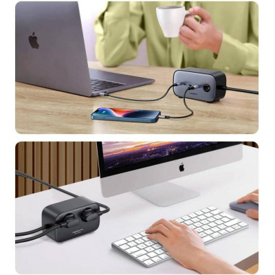 UGREEN CD270 GaN 100W DigiNest Pro Power Strip Gray (60167)