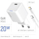 ColorWay GaN Mini 20W White (CW-CHS059PD-WT)