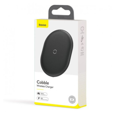 Baseus Cobble Wireless Charger 15W Black (WXYS-01)