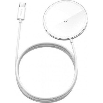 Baseus Simple Mini Magnetic Wireless Charger White (WXJK-F02)