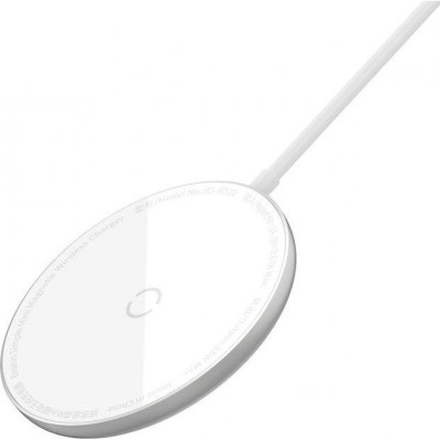 Baseus Simple Mini Magnetic Wireless Charger White (WXJK-F02)