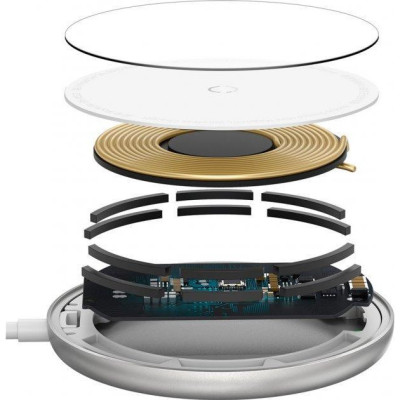 Baseus Simple Mini Magnetic Wireless Charger White (WXJK-F02)