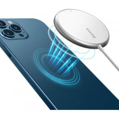 Baseus Simple Mini Magnetic Wireless Charger White (WXJK-F02)