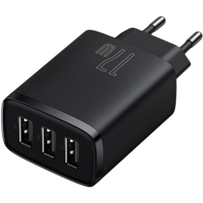 Baseus Compact Charger 3U 17W Black (CCXJ020101)