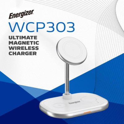 Energizer 3-in-1 15W Magnetic Wireless Fast Charger White (WCP303)