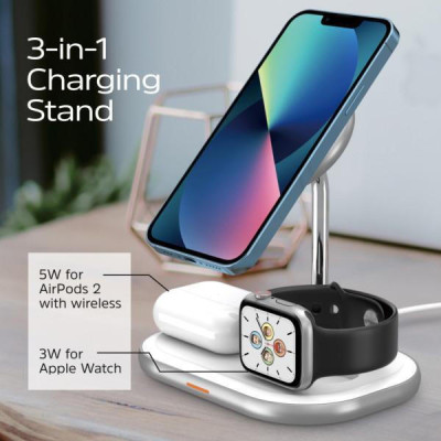 Energizer 3-in-1 15W Magnetic Wireless Fast Charger White (WCP303)