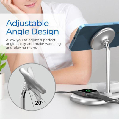 Energizer 3-in-1 15W Magnetic Wireless Fast Charger White (WCP303)