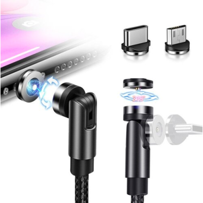 Usams microUSB U59 Rotatable Magnetic 2.4A 1.0m Black