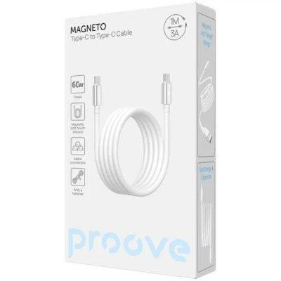 Proove Magneto USB Type-C to USB Type-C 60W 1m White (CCMA60002202)