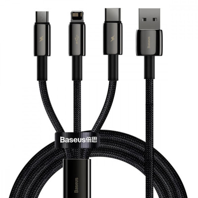 Baseus Tungsten Gold 3-in-1 1.5m Black (CAMLTWJ-01)
