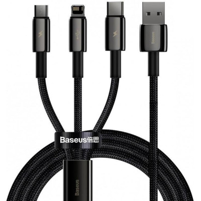 Baseus Tungsten Gold 3-in-1 1.5m Black (CAMLTWJ-01)