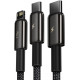 Baseus Tungsten Gold 3-in-1 1.5m Black (CAMLTWJ-01)