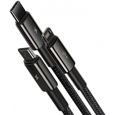 Baseus Tungsten Gold 3-in-1 1.5m Black (CAMLTWJ-01)