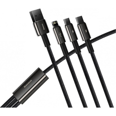 Baseus Tungsten Gold 3-in-1 1.5m Black (CAMLTWJ-01)