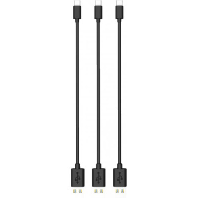Timstool USB to Type-С 0.21 м 3 шт Black (DC21-TC-BL)